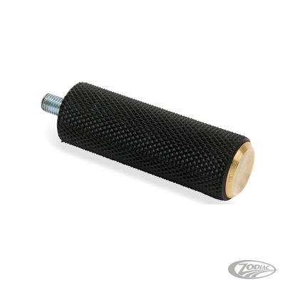 A07933 - ARLEN NESS KNURLED RUBBER SHIFTER PEG, BRASS