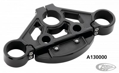 A130000 - ARLEN NESS Method Top Fork Bracket Black FLT15-Up
