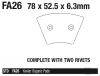 743000 - EBC brake pads XL/FX 74-77 front
