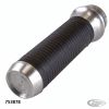 753878 - BRASS BALLS Lthr Moto Grips Natural/Blk Ribbed TBW