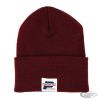 757863 - P16 - Powerplant Motorcycle Co. DAILY BEANIE BURGUNDY with WHITE LABEL